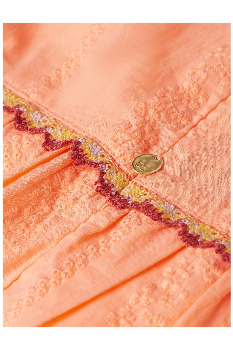 Kids' Eyelet Cotton Dress, Alternate, color, PAPAYA PUNCH