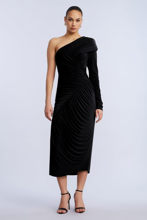 Bcbg Jersey Midi Dress In Black