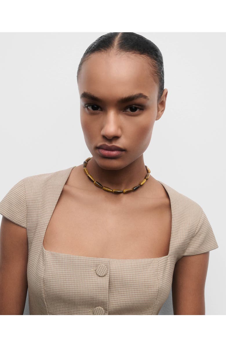 PDPAOLA Tiger Eye Drop necklace, Alternate, color, Eye Tiger