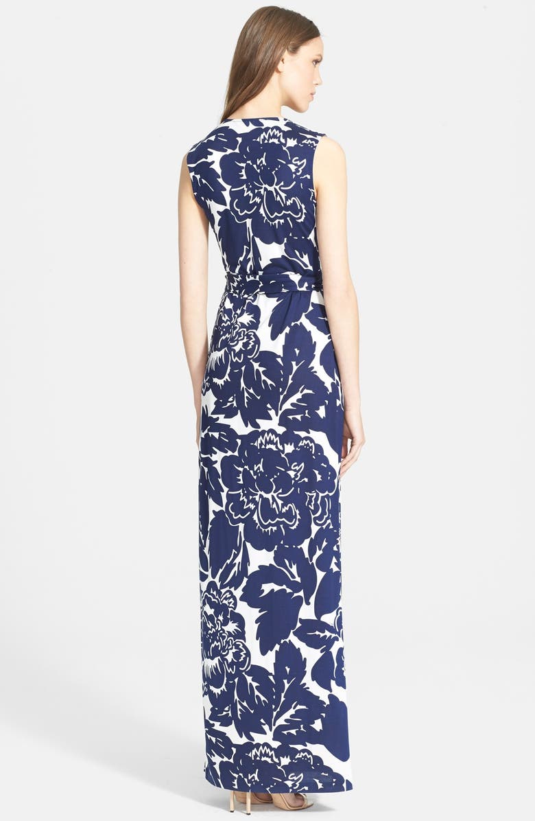 Diane von Furstenberg 'New Yahzi Two' Print Silk Wrap Maxi Dress, Alternate, color,