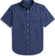 Polo Ralph Lauren Kids' Short Sleeve Cotton Oxford Button-Down Shirt