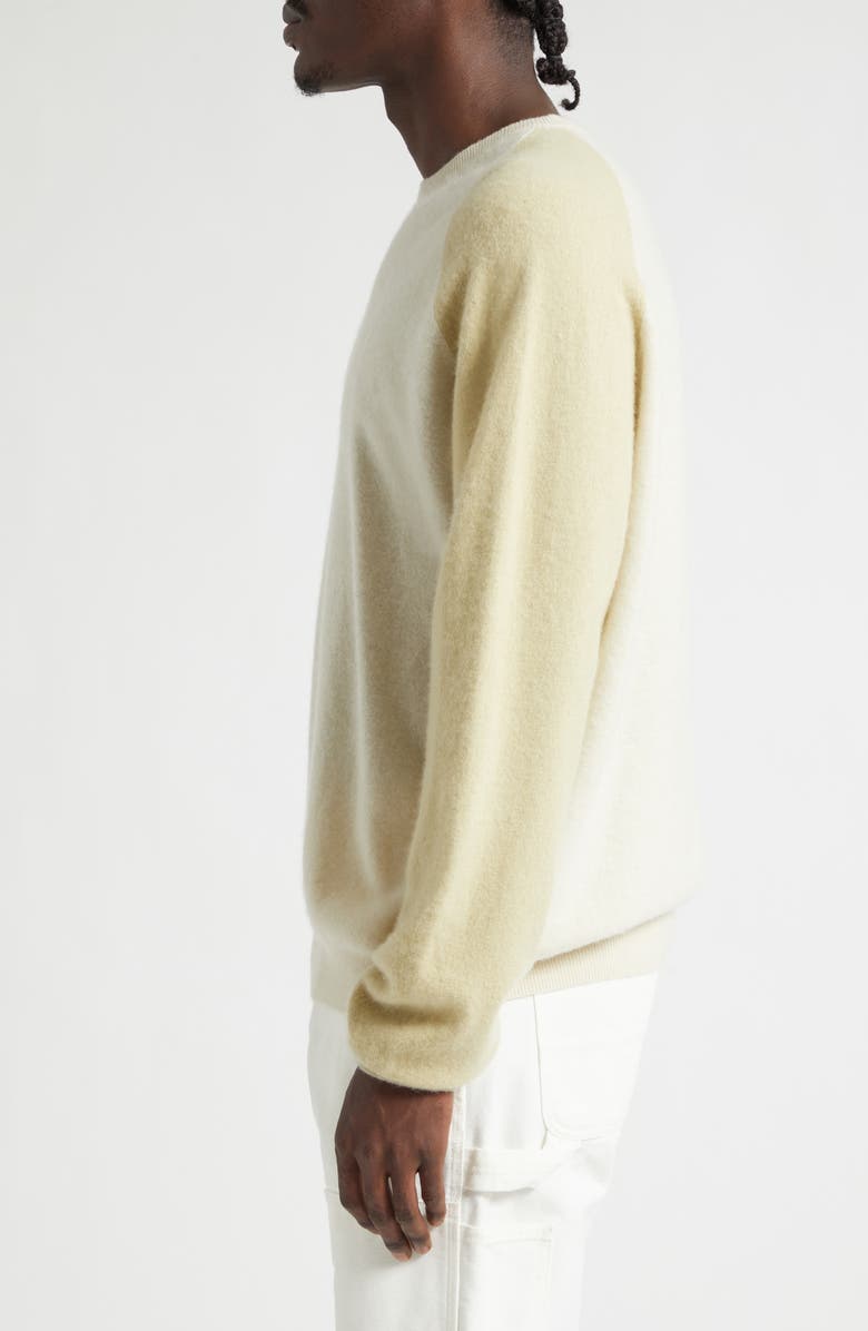 FRENCKENBERGER Colorblock Cashmere Sweater, Alternate, color, Chalk/ Faded Beige