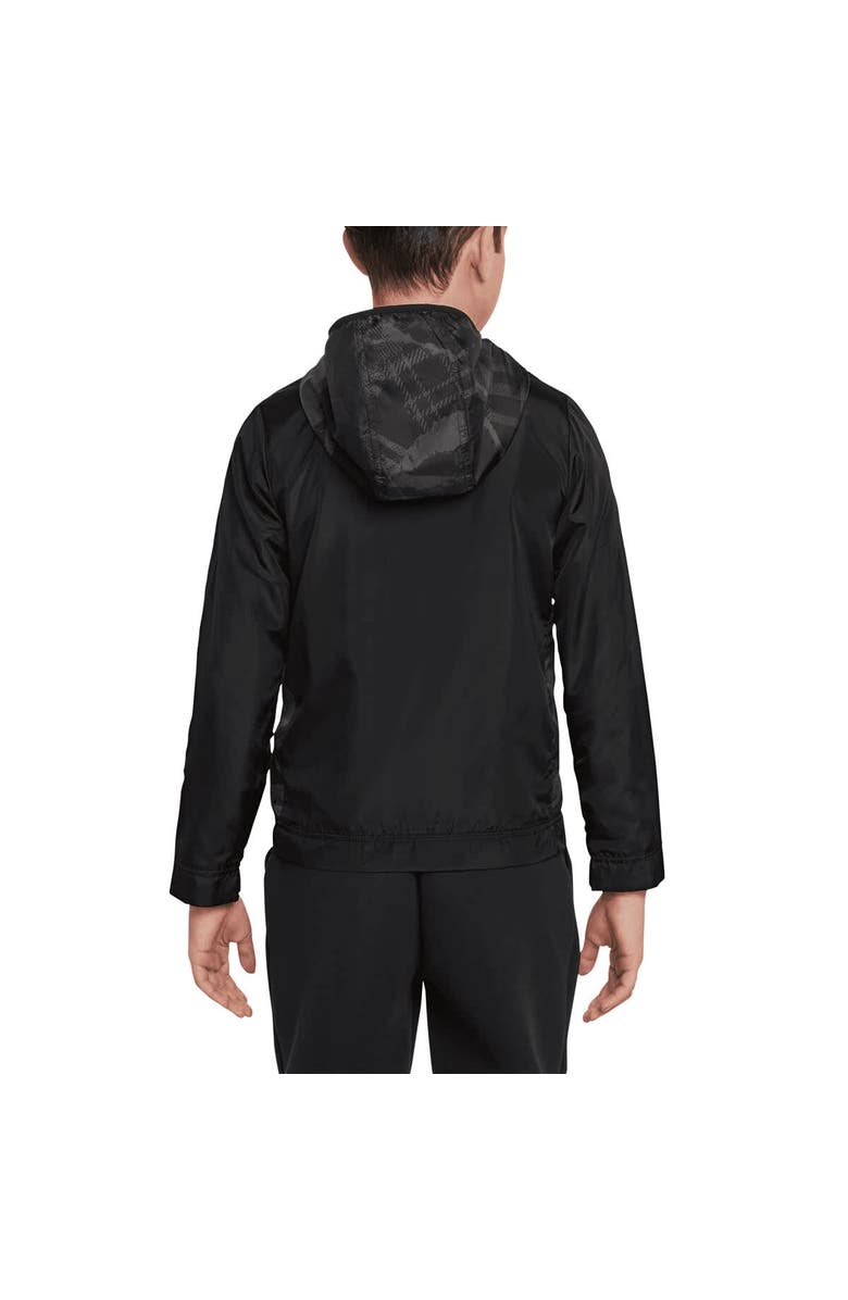 Nike Youth Nike Black Chelsea Amplify Windrunner Anorak Half-Zip Hoodie Jacket, Alternate, color, Black