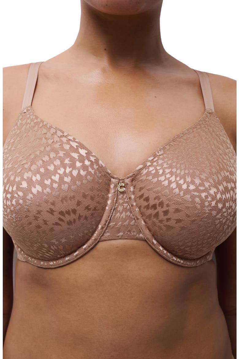 Magique Underwire Back Smoothing Minimizer Bra, Alternate, color, COFFEE LATTE