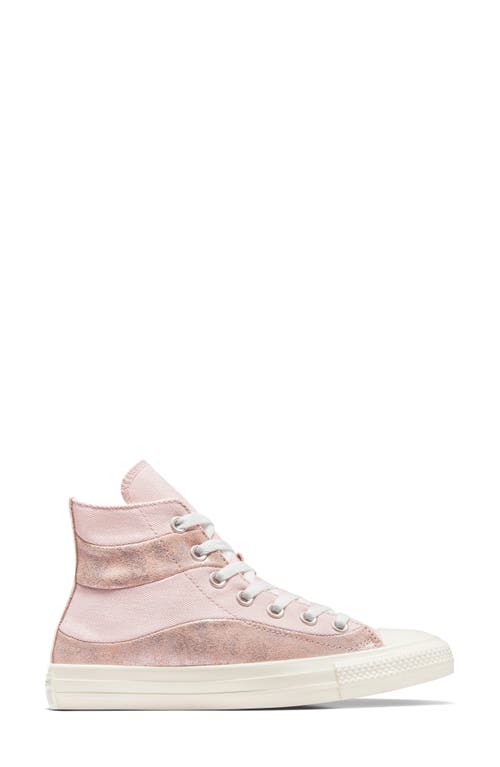 Converse Chuck Taylor All Star Suede Sneakers In Pink Metallic-silver In Blush Hush/egret/silver