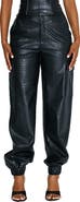 Naked Wardrobe The Crocodile Faux Leather Joggers