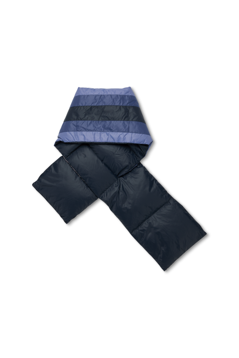 Fuego Down Scarf, Alternate, color, Carbon Stripes