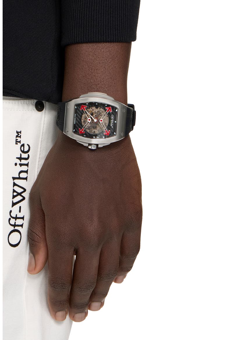 Beat Skeleton Dial Automatic Watch, 44mm x 51.5mm, Main, color, STAINLESS STEEL