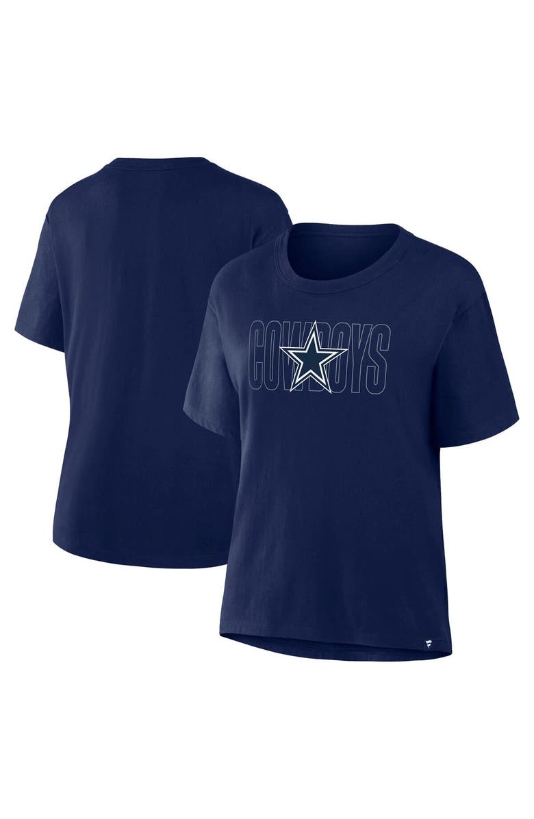 FANATICS Women's Fanatics Navy Dallas Cowboys Line Em Up T-Shirt, Main, color, Navy
