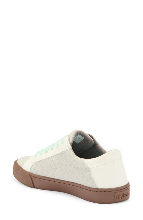 Mykos Vita Perforated Low Top Sneaker In Gray