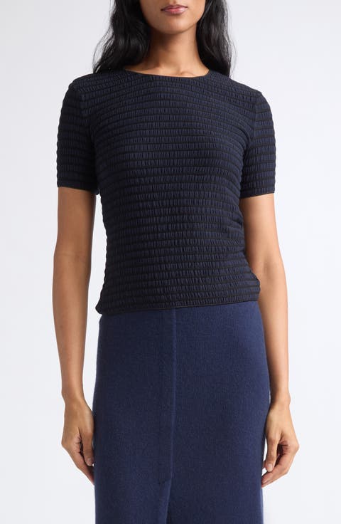 Stripe Jacquard Jersey Top