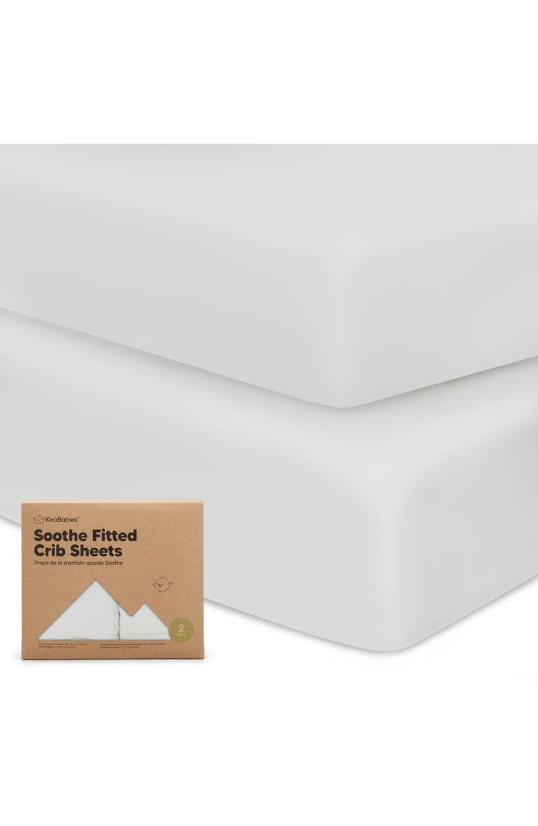 KeaBabies Soothe Fitted Crib Sheet, Main, color, French Gray