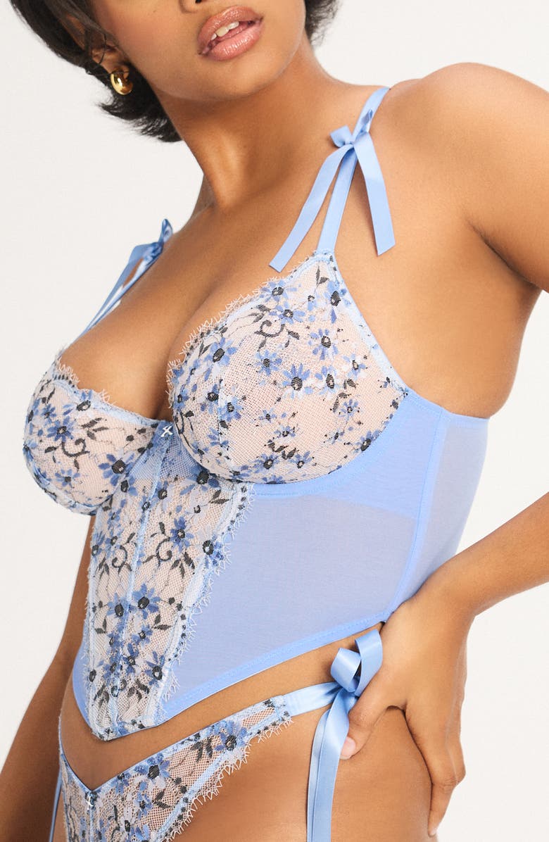 SAVAGE X FENTY Daisy Darling Underwire Bustier, Alternate, color, Kiki Blue