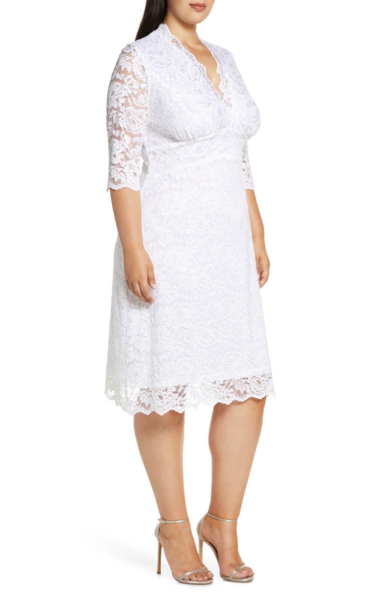 Kiyonna Lace Cocktail Dress, Alternate, color,