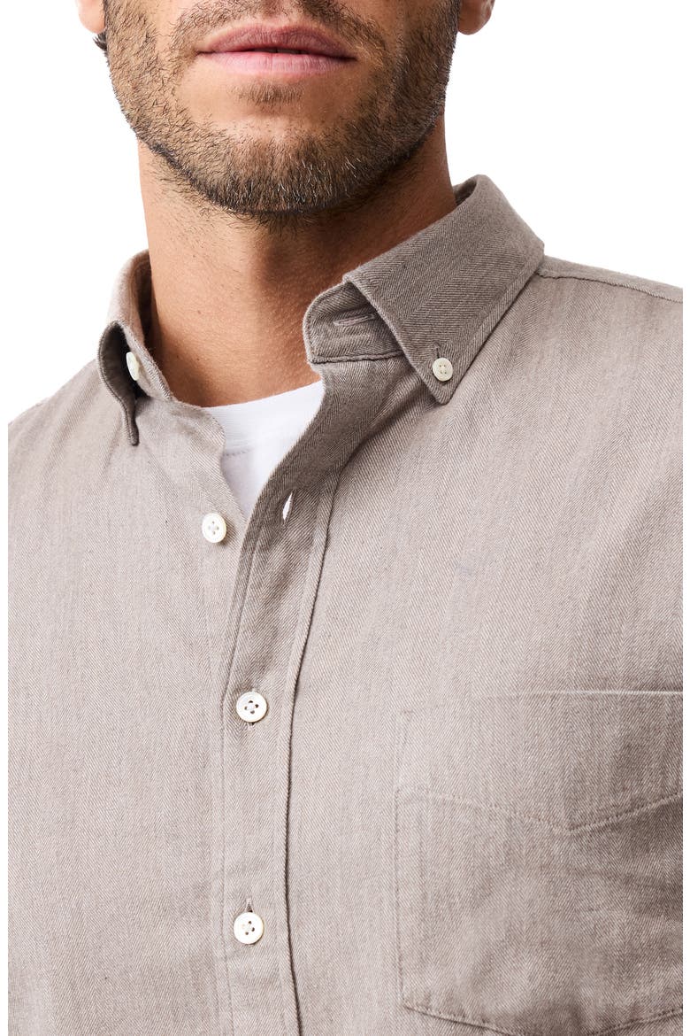 Barrhill Sports Fit Button-Down Shirt, Alternate, color, TAUPE