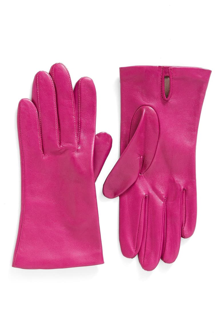 Short Leather Gloves, Main, color, CUBERDON