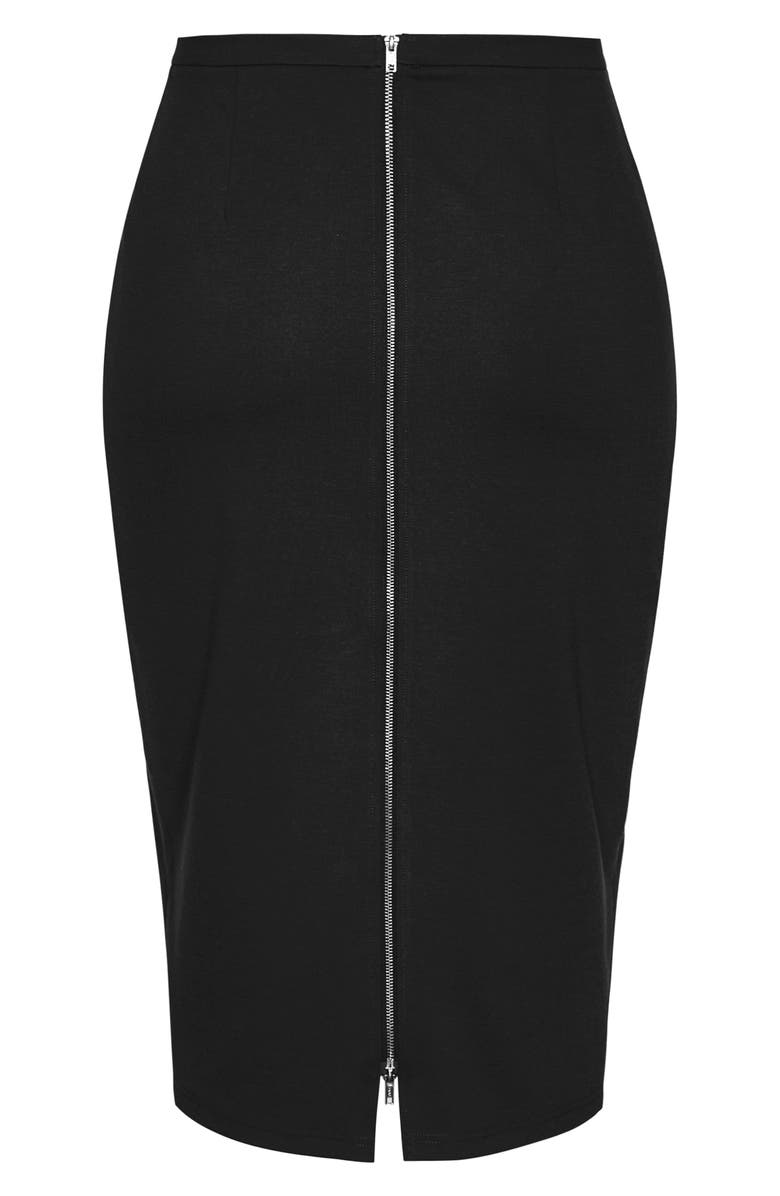 City Chic Hailey Exposed Back Zip Pencil Skirt, Alternate, color, 