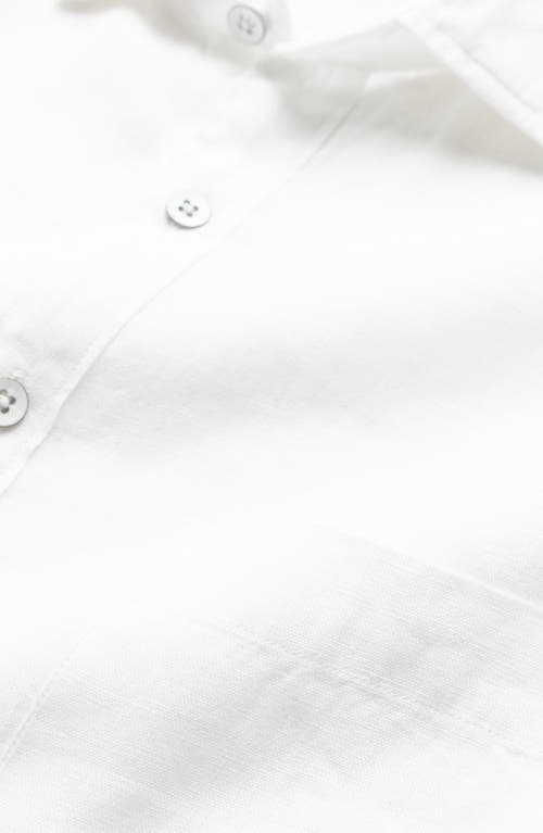 Rodd & Gunn Coromandel Button-up Linen Shirt In Snow