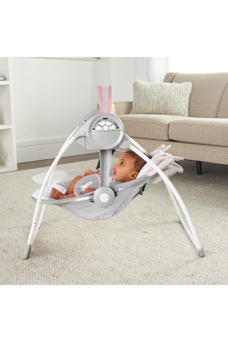 Comfort 2 Go Compact Portable Baby Swing, Alternate, color, Pink
