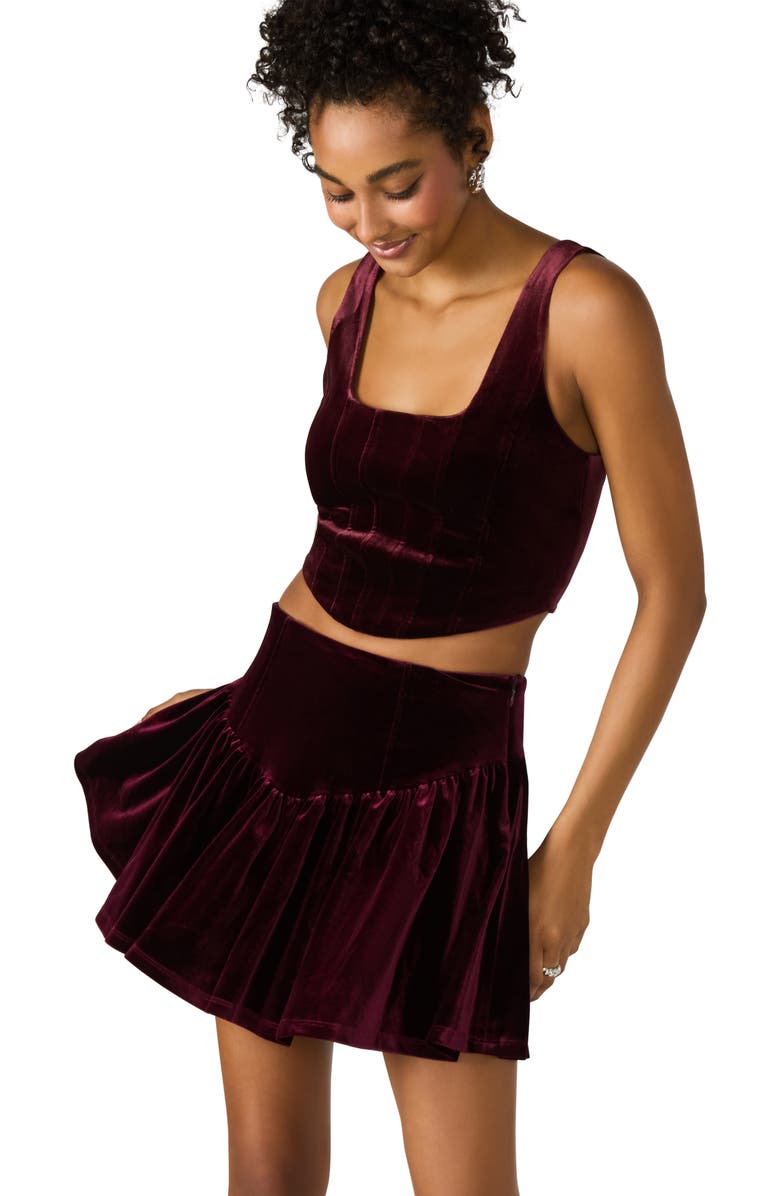 Steve Madden Aryanna Velvet Tank, Alternate, color, Velvet Wine