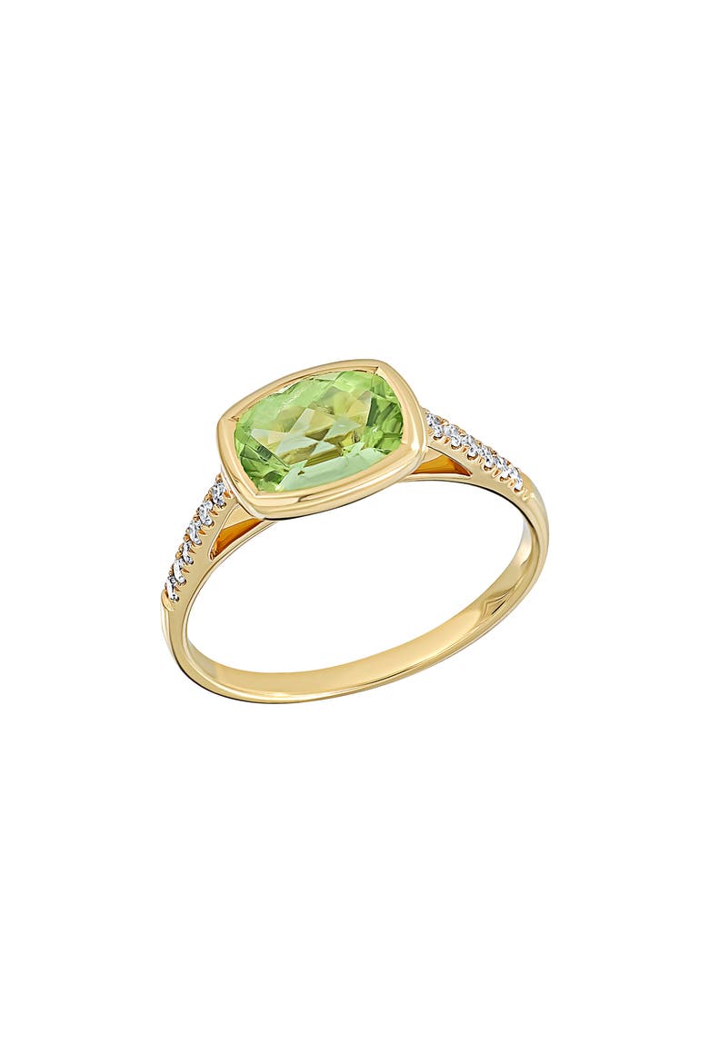 El Mar Peridot & Pavé Diamond Ring (Nordstrom Exclusive), Main, color, 18K YELLOW GOLD