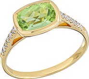 Bony Levy El Mar Peridot & Pavé Diamond Ring (Nordstrom Exclusive)