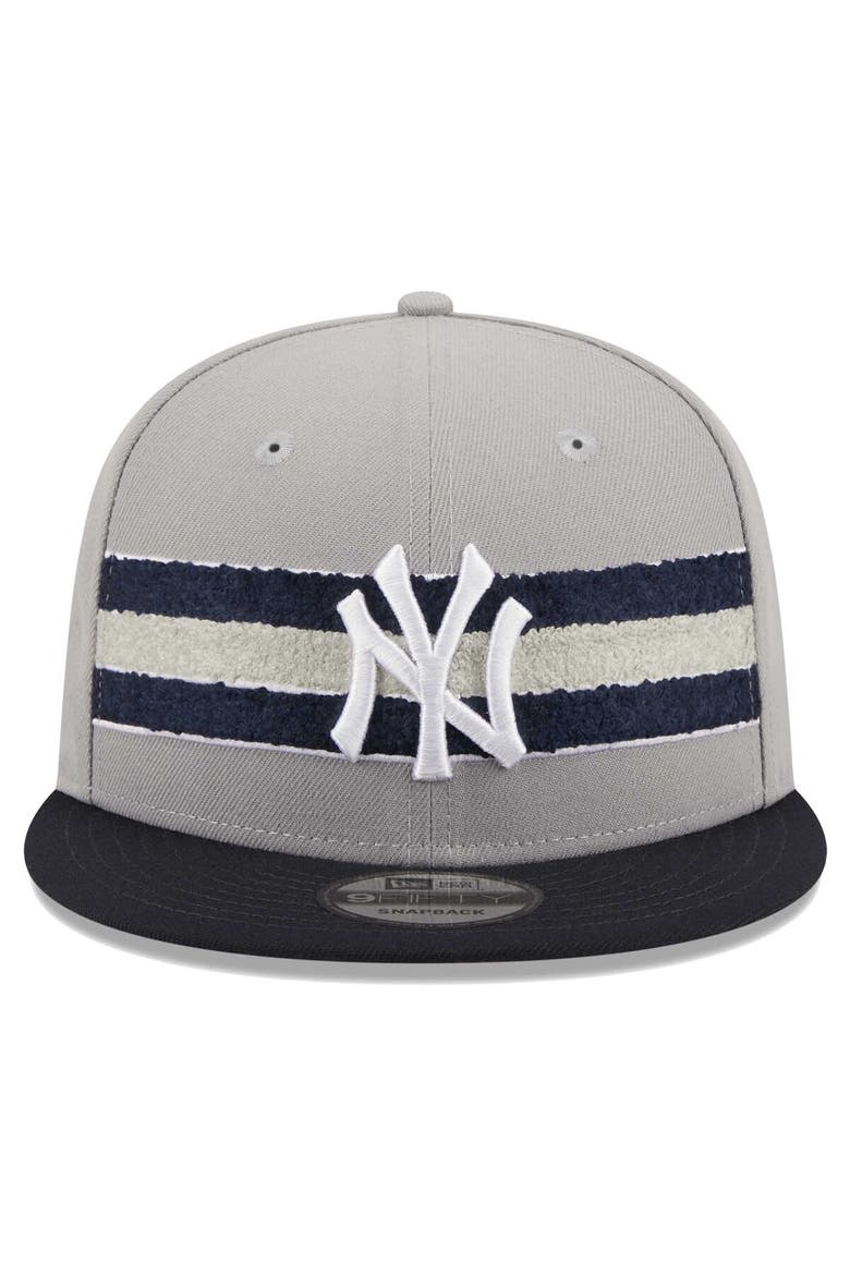 Men's New Era Gray/Navy New York Yankees Band 9FIFTY Snapback Hat, Alternate, color, Gray