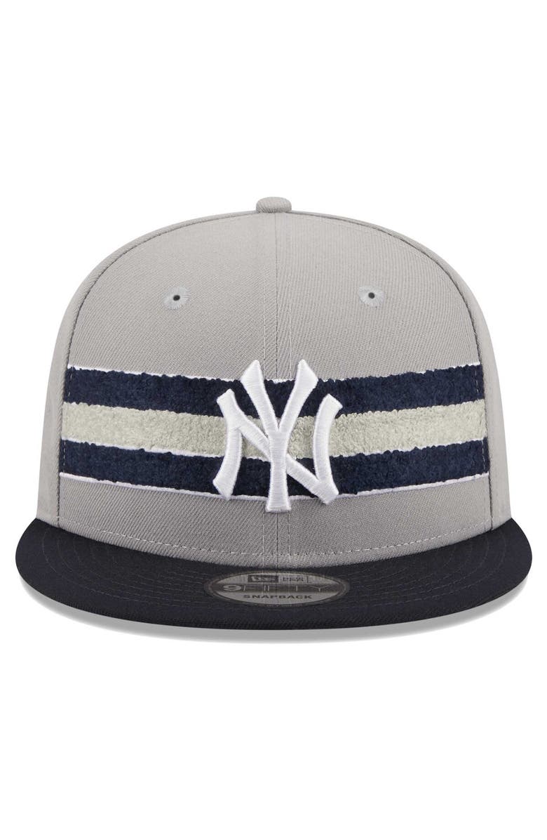 New Era Men's New Era Gray/Navy New York Yankees Band 9FIFTY Snapback Hat, Alternate, color, Gray