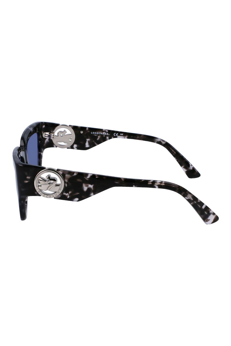55mm Rectangular Sunglasses, Alternate, color, GREY HAVANA