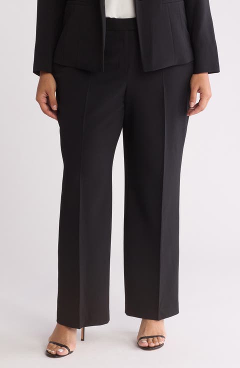 Tab Front Trouser Pants (Plus)