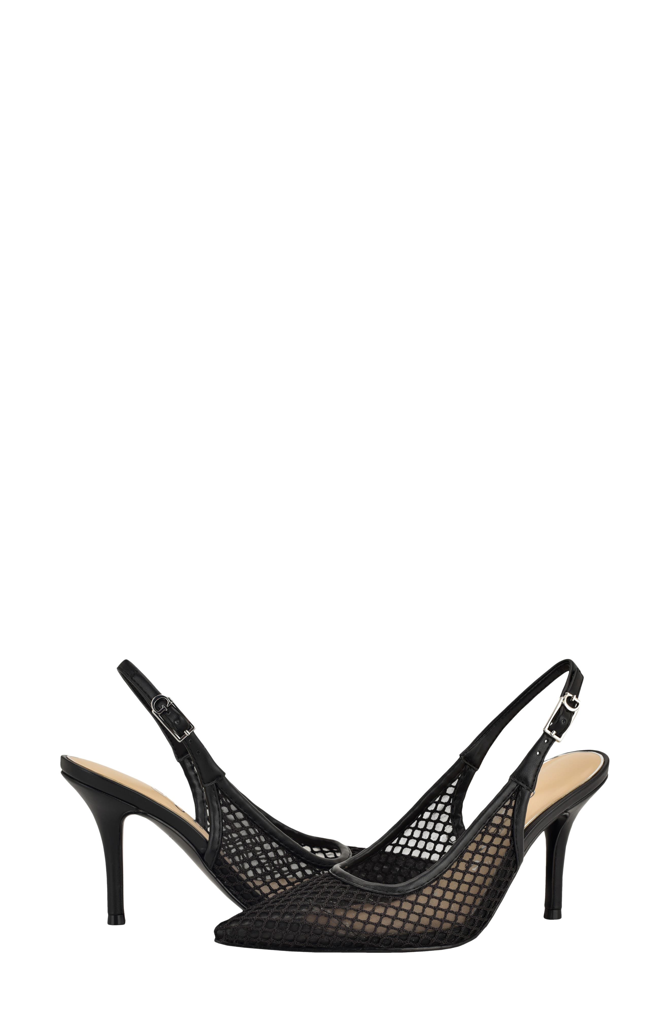 GUESS Pandy Slingback Pointed Toe Pump, Alternate, color, Black