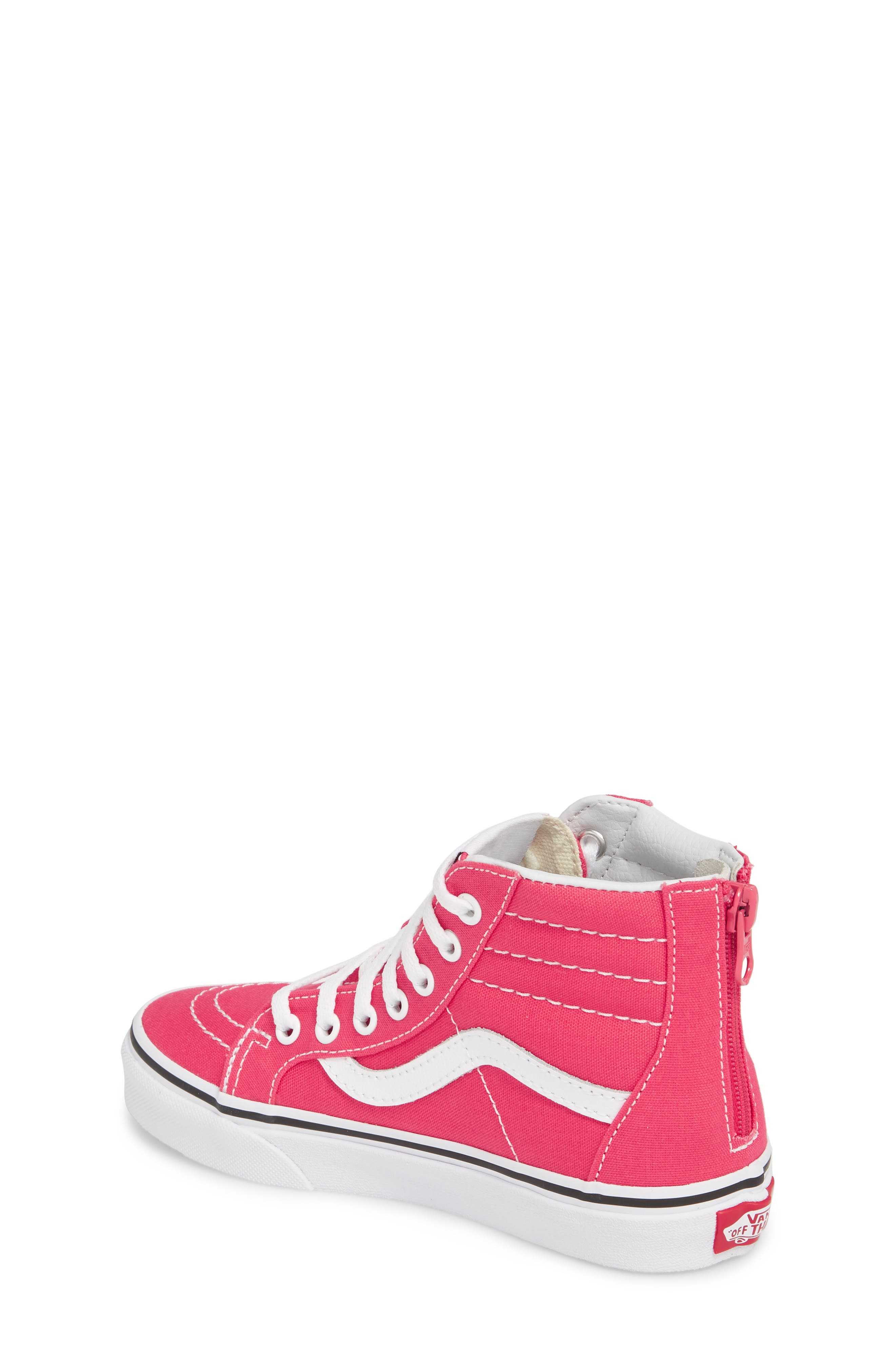 Sk8-Hi Zip Sneaker, Alternate, color, AZALEA/ TRUE WHITE