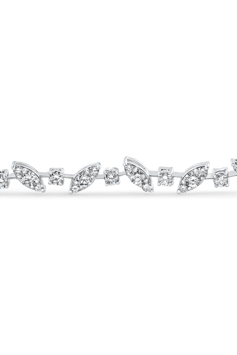 3.70Ct 14k Gold Diamond Tennis Bracelet 7" Lab Grown, Alternate, color, 14k White Gold