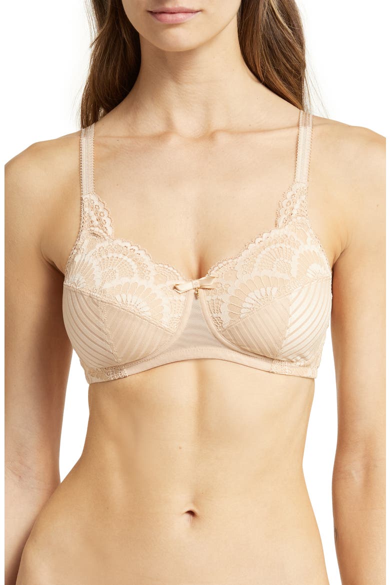 Karolina Wireless Pocketed Bra, Main, color, SAND