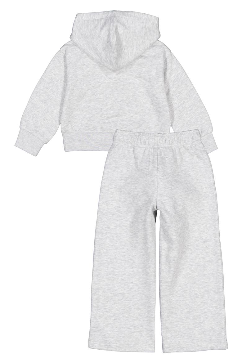 Kids' Hoodie & Wide Leg Sweatpants Set, Alternate, color, HEATHER GREY