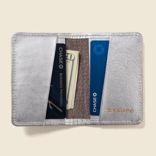 Casupo Compact Bifold With Rfid Protection In Silver