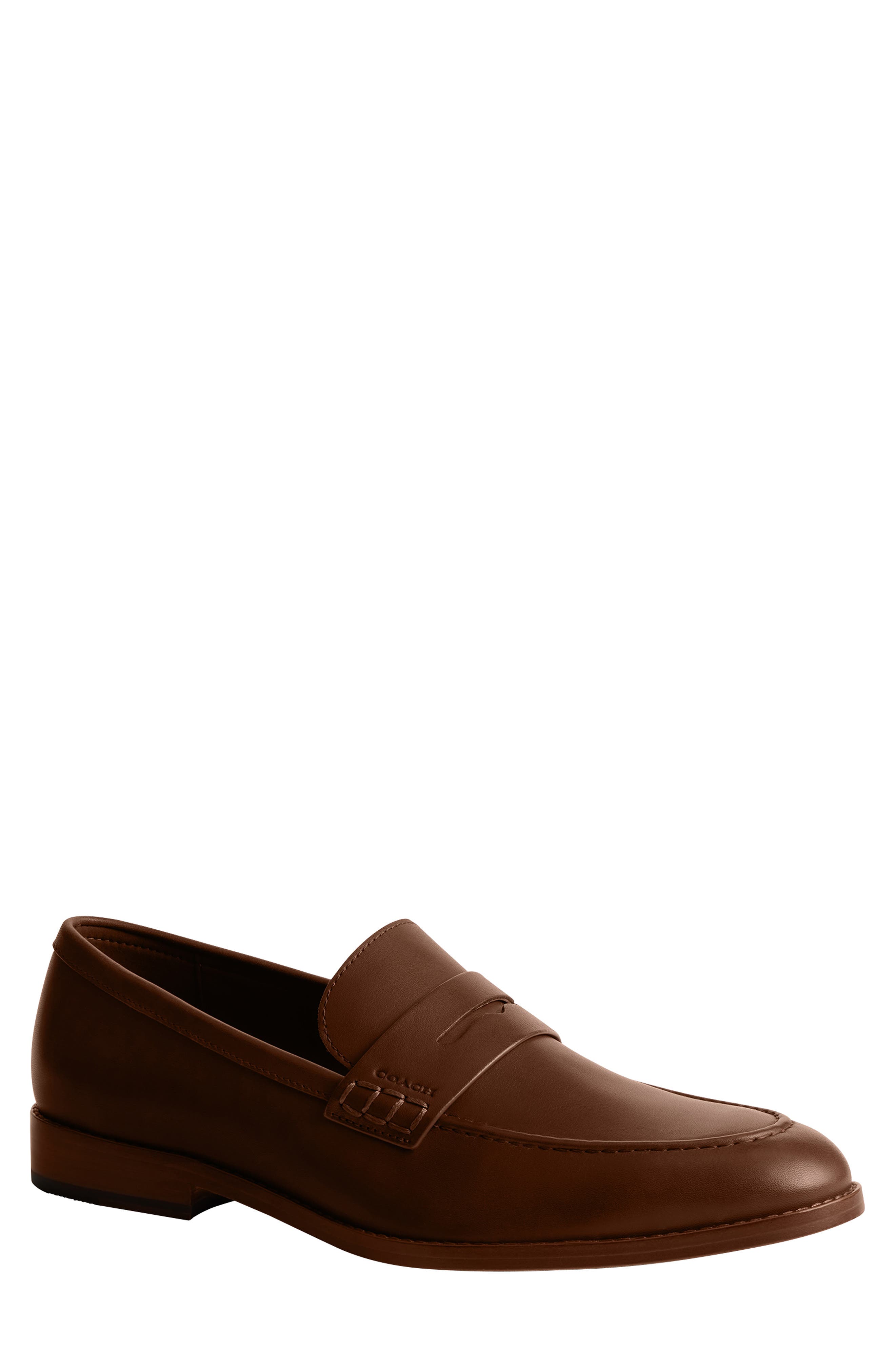 COACH Penny Loafer, Main, color, Saddle