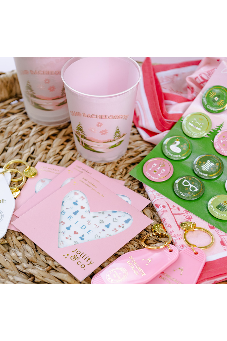 Camp Bachelorette Postcard Flex Cups, Alternate, color, Assorted Pre-Pack