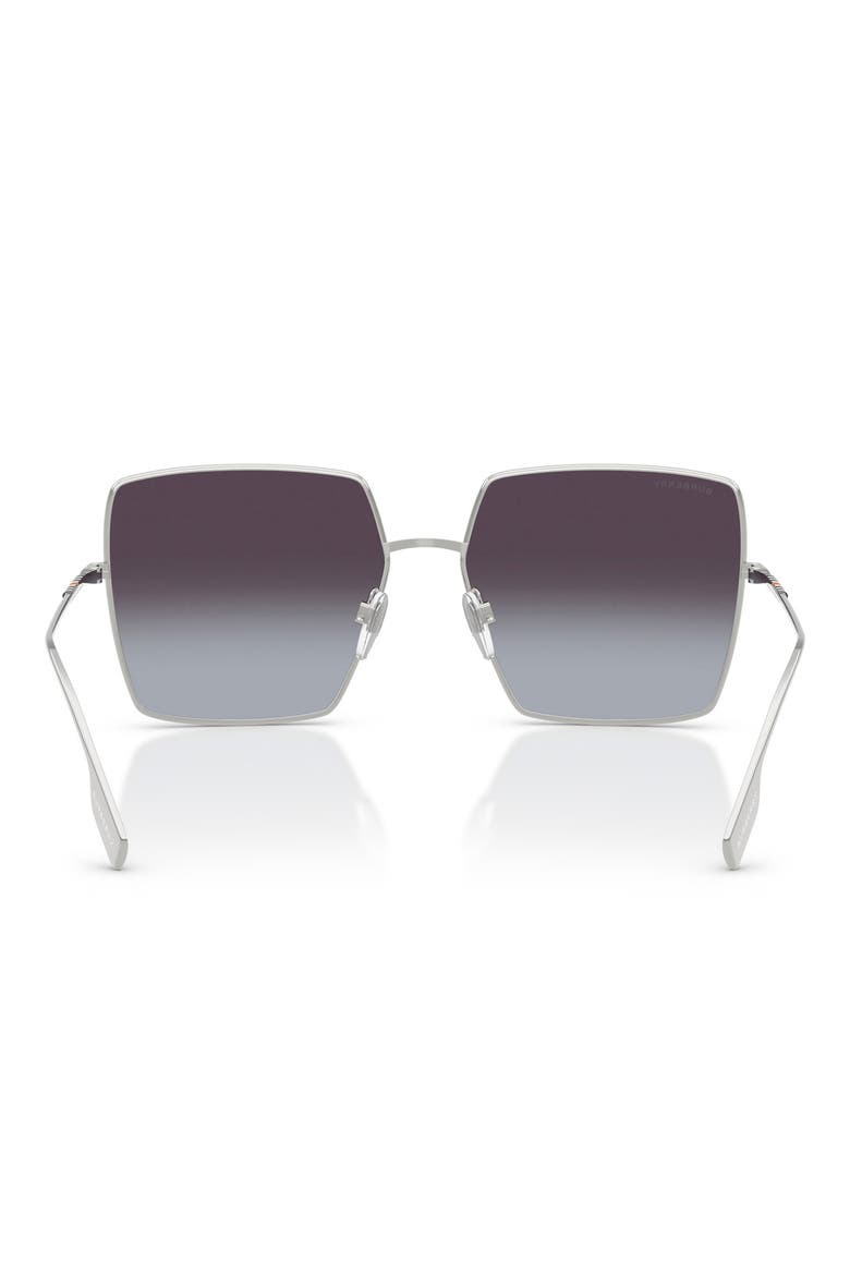 58mm Gradient Square Sunglasses, Alternate, color, SILVER/GREY GRADIENT