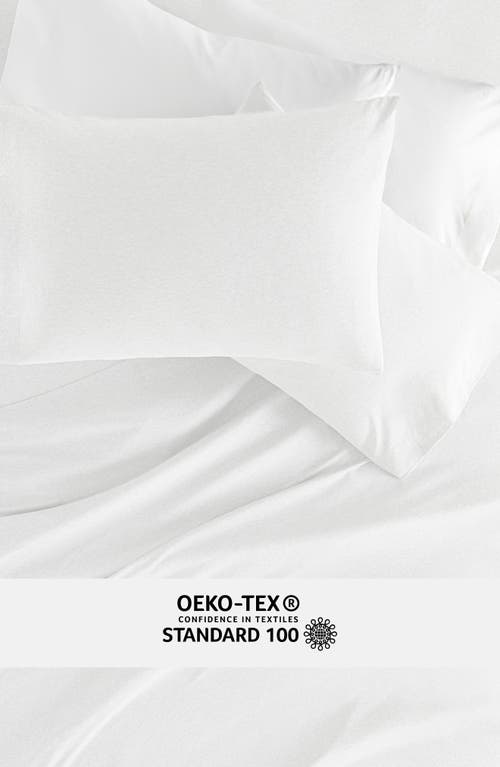 Homespun 4-piece Cotton Jersey Sheet Set In White