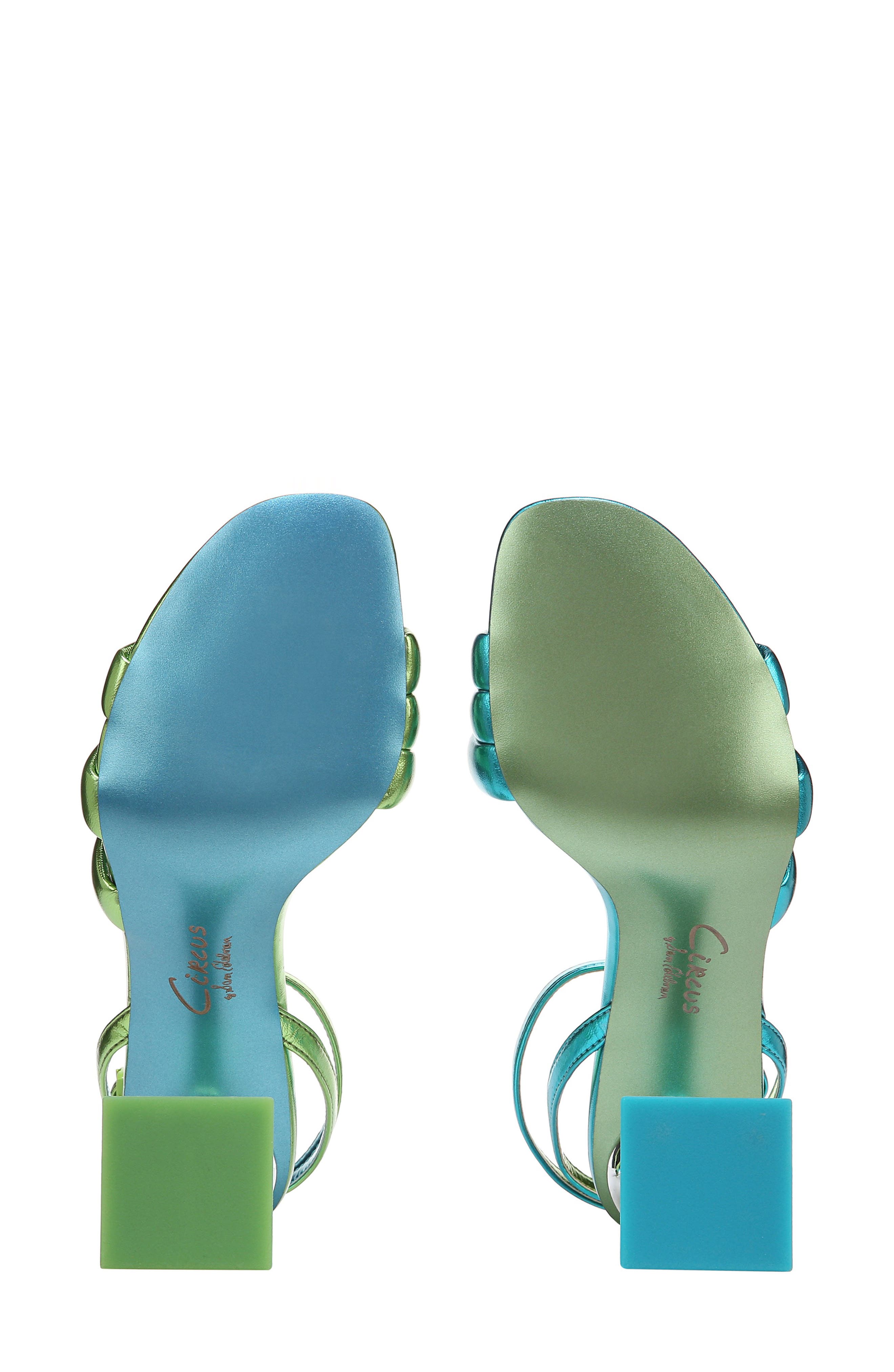 Circus by Sam Edelman Bobbie Ankle Strap Sandal, Alternate, color, IBIZA BLUE/ WASABI