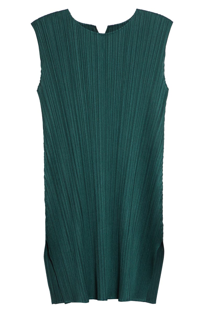 Pleats Please Issey Miyake Monthly Colors March Pleated Tunic Top, Alternate, color, Dark Green
