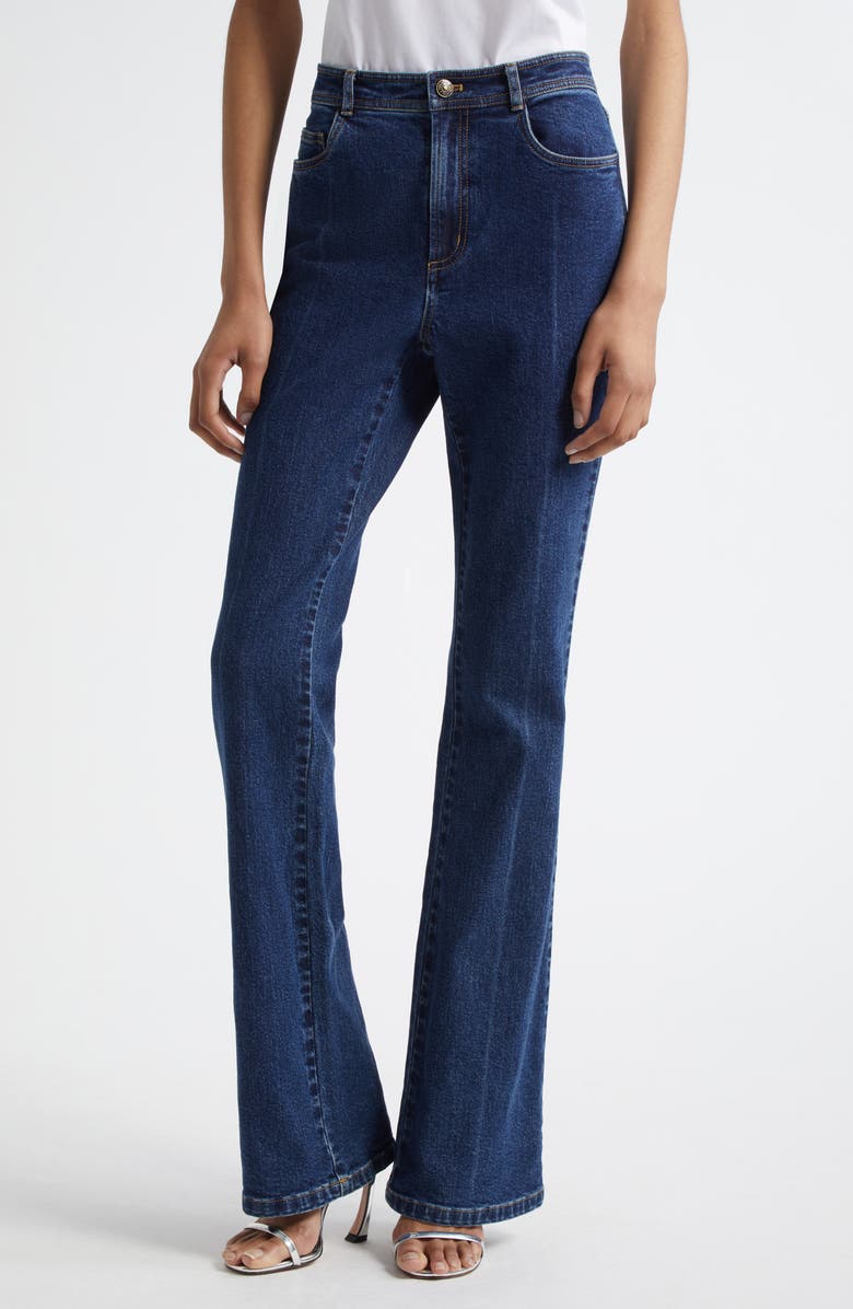 Cinq à Sept Tailors Crease Shailene Flare Jeans, Main, color, 