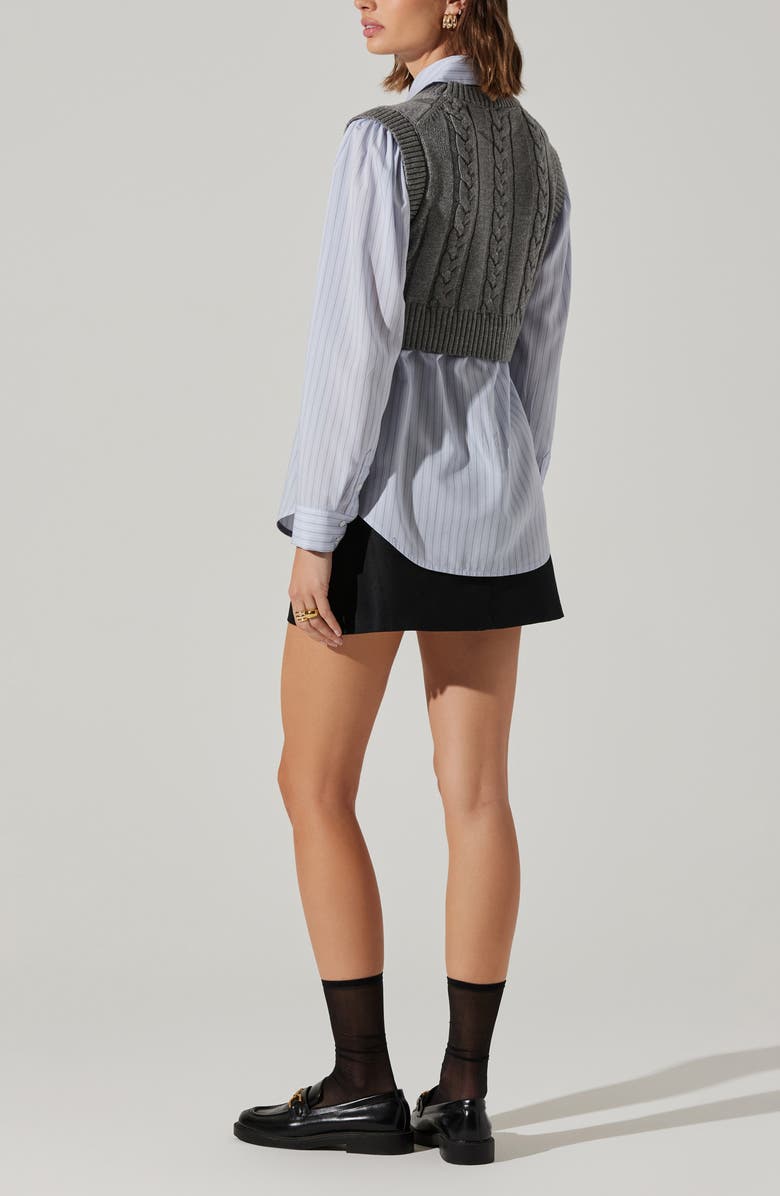 ASTR the Label Flannery Mixed Media Layered Sweater, Alternate, color,