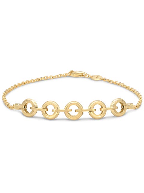 Cable Link Chain Bracelet in 14K Gold