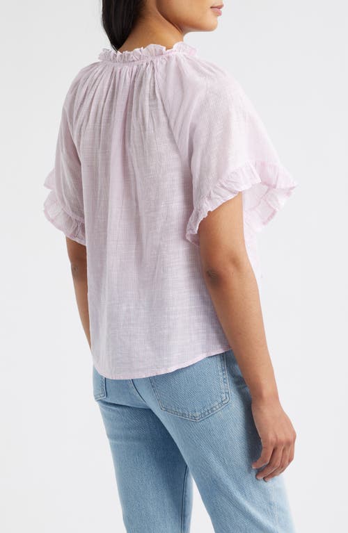 Beachlunchlounge Veronique Ruffle Tie Neck Top