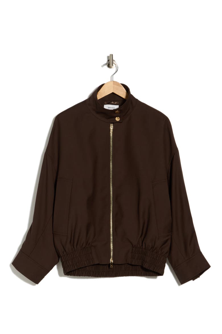 Elodie Bomber Jacket, Alternate, color, CHOCOLATE BROWN