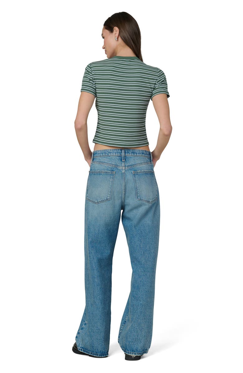 Joe's Jeans The Stripe Rib Baby T-Shirt, Alternate, color, Cilantro/ Sky Strip