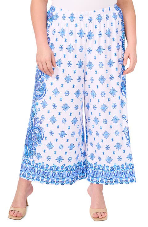 Paisley Print Pants (Plus)