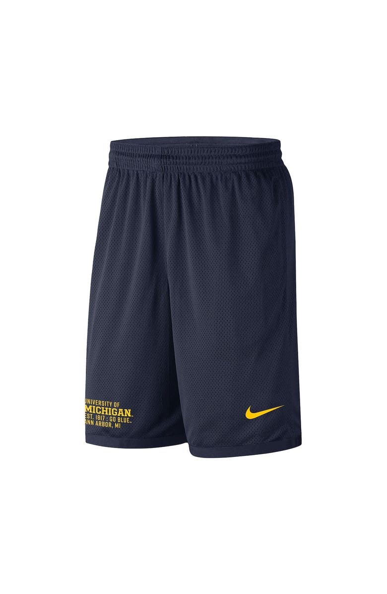 Nike Men's Nike Navy Michigan Wolverines Performance Mesh Shorts, Alternate, color, 